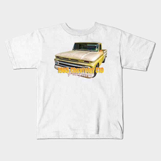 1965 Chevrolet C10 Pickup Truck Kids T-Shirt by Gestalt Imagery